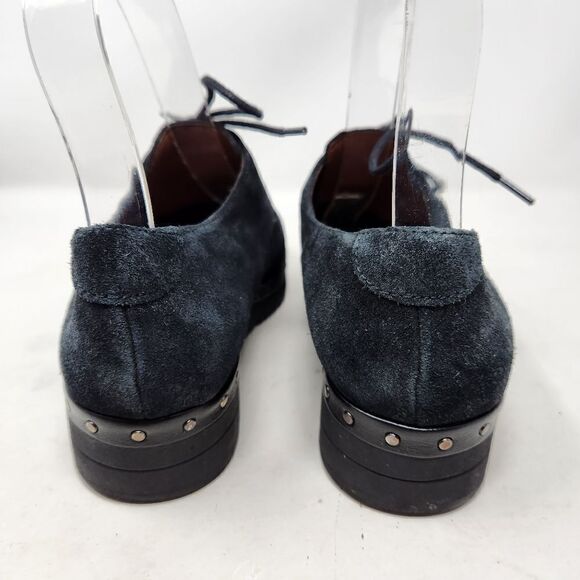 HISPANITAS Black Suede Loafers Size 36 - Picture 4 of 11